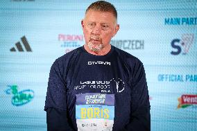 Boris Becker And Wife At Half Marathon - Naples