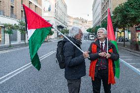 Protest Against 'Take over' Gaza In Rome