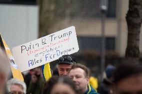 Protest Against AFD In Essen One Day Before The Election Day