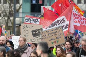 Protest Against AFD In Essen One Day Before The Election Day