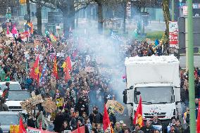 Protest Against AFD In Essen One Day Before The Election Day