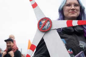 Protest Against AFD In Essen One Day Before The Election Day