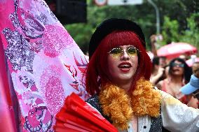 Pre-carnival Street In The City Of São Paulo, Brazil