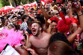 Pre-carnival Street In The City Of São Paulo, Brazil
