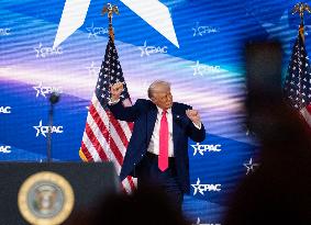 President Donald Trump Speaks At CPAC 2025