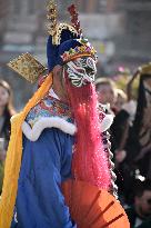 Taiwanese Artists Perform to Welcome The New Year at the Tianhou Palace in Quanzhou