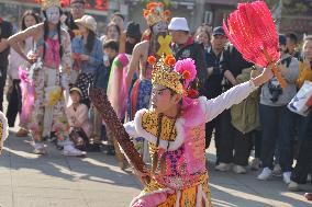 Taiwanese Artists Perform to Welcome The New Year at the Tianhou Palace in Quanzhou