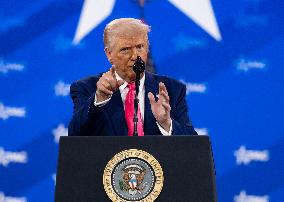 President Donald Trump Speaks At CPAC 2025