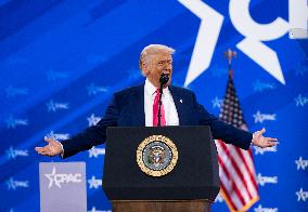 President Donald Trump Speaks At CPAC 2025