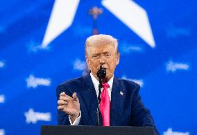 President Donald Trump Speaks At CPAC 2025