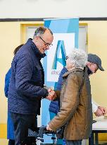 German Bundestag Election - Friedrich Merz Casts His Vote