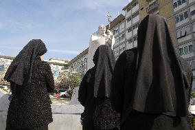 People Pray For Pope Francis at Gemelli Hospital - Rome