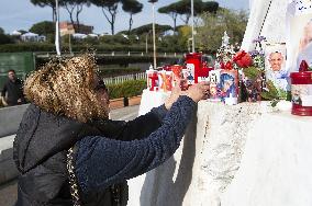 People Pray For Pope Francis at Gemelli Hospital - Rome