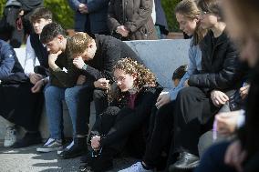 People Pray For Pope Francis at Gemelli Hospital - Rome