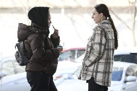 People of Kiev in February 2025