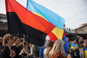 Protest - 3rd Anniversary On The War Ukraine-Russia, In Porto, Portugal