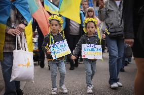 Protest - 3rd Anniversary On The War Ukraine-Russia, In Porto, Portugal