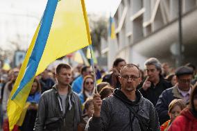 Protest - 3rd Anniversary On The War Ukraine-Russia, In Porto, Portugal