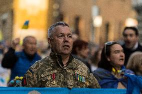 Demonstrators In Rome Mark Third Anniversary Of Russia's War In Ukraine