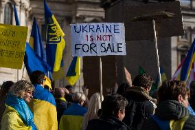 Demonstrators In Rome Mark Third Anniversary Of Russia's War In Ukraine