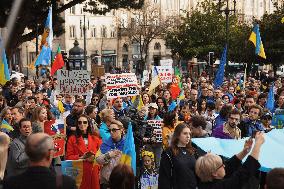 Protest - 3rd Anniversary On The War Ukraine-Russia, In Porto, Portugal