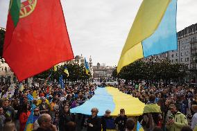 Protest - 3rd Anniversary On The War Ukraine-Russia, In Porto, Portugal