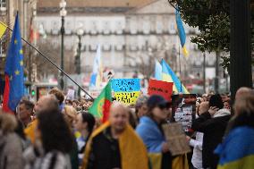 Protest - 3rd Anniversary On The War Ukraine-Russia, In Porto, Portugal