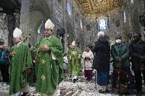 Cardinal Reina Mass for Pope Francis Healing - Rome