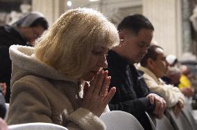 Cardinal Reina Mass for Pope Francis Healing - Rome