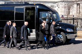 Emmanuel Macron departs from the White House  - Washington