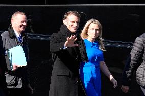 Emmanuel Macron departs from the White House  - Washington