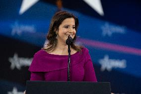 United Nations Ambassador-designate Elise Stefanik Speaks At CPAC 2025.