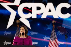 United Nations Ambassador-designate Elise Stefanik Speaks At CPAC 2025.