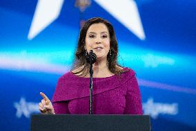 United Nations Ambassador-designate Elise Stefanik Speaks At CPAC 2025.