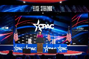 United Nations Ambassador-designate Elise Stefanik Speaks At CPAC 2025.