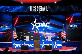 United Nations Ambassador-designate Elise Stefanik Speaks At CPAC 2025.