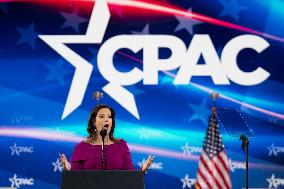 United Nations Ambassador-designate Elise Stefanik Speaks At CPAC 2025.