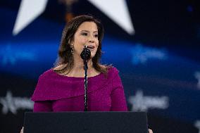 United Nations Ambassador-designate Elise Stefanik Speaks At CPAC 2025.