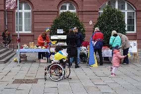 Preparations For A Rally To Mark The Third Anniversary Of Russian Aggression Against Ukraine