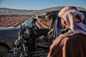 Drone Strike in Idlib Countryside - Syria