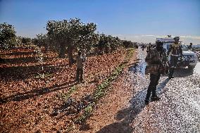 Drone Strike in Idlib Countryside - Syria