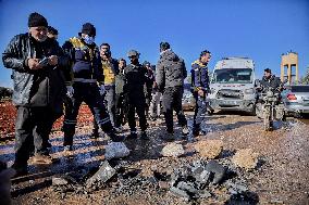 Drone Strike in Idlib Countryside - Syria