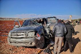 Drone Strike in Idlib Countryside - Syria