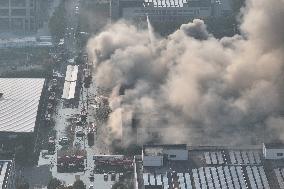 Fire in Nanjing Comprehensive Free Trade Zone