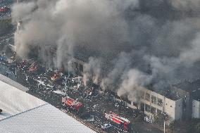 Fire in Nanjing Comprehensive Free Trade Zone