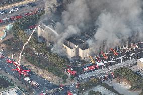 Fire in Nanjing Comprehensive Free Trade Zone