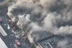 Fire in Nanjing Comprehensive Free Trade Zone