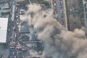 Fire in Nanjing Comprehensive Free Trade Zone