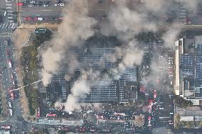 Fire in Nanjing Comprehensive Free Trade Zone
