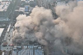 Fire in Nanjing Comprehensive Free Trade Zone